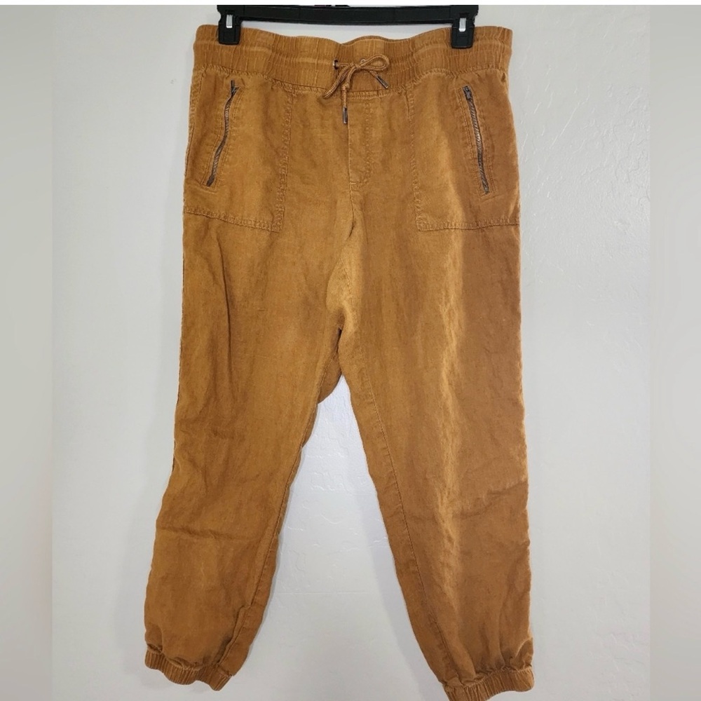 Athleta Cabo 100% Linen Jogger Toasted Ochre